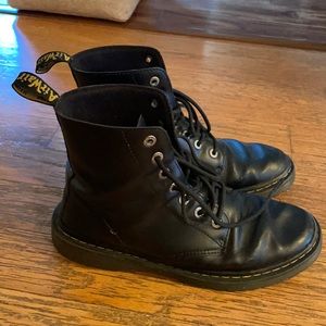Worn Dr Marten boots